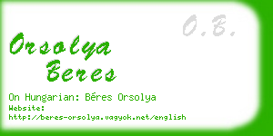 orsolya beres business card