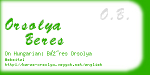 orsolya beres business card